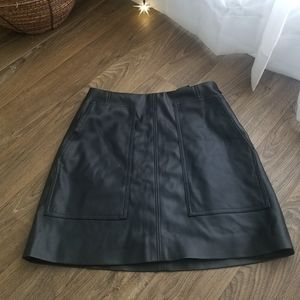 Faux leather skirt